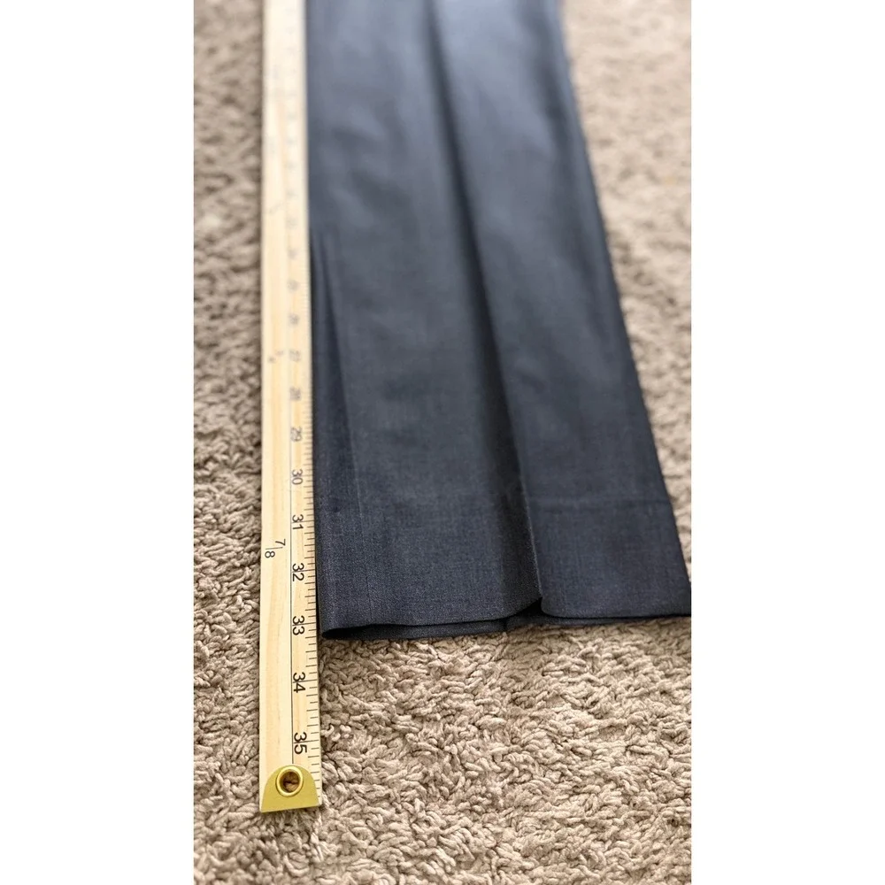 Polo Ralph Lauren Regent Grey Virgin Extra Fine Italian Wool Dress Pants 35R